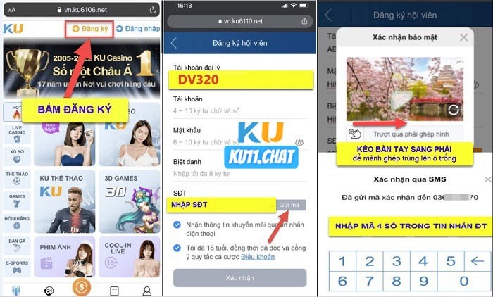 Các bước đăng ký tài khoản tại nhà cái Ku bet nhanh nhất